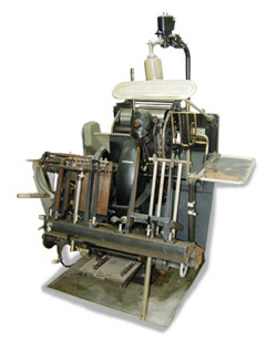 Unsere antike Heidelberger Druckmaschine